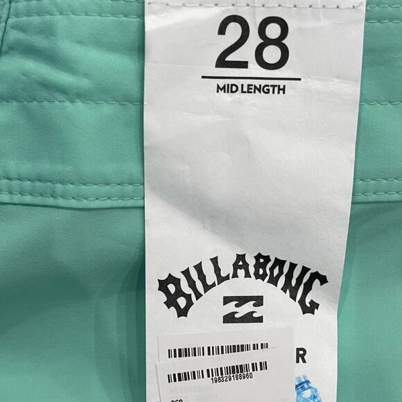 Billabong Mens Tribong Pro Performance Boardshorts Aqua/Black Sz 28 - Picture 3 of 5